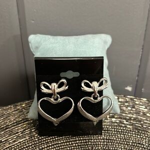 BaubleBar Silver Heart Earrings